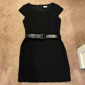 Tahari Cap Sleeve Belted Dress